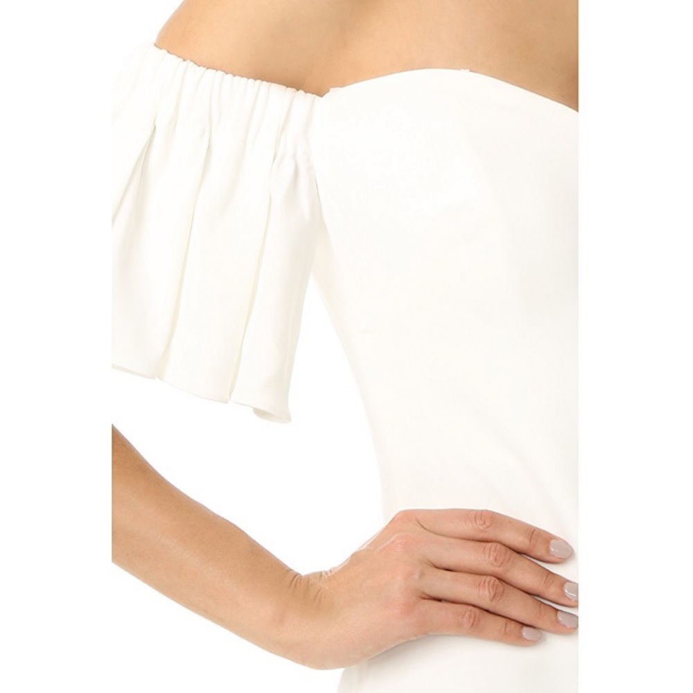 Badgley Mischka Off Shoulder Bell Sleeve Dress